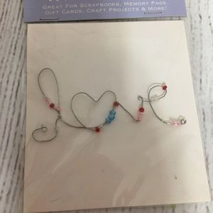 Love wire word scrapbook embellishment-NEW